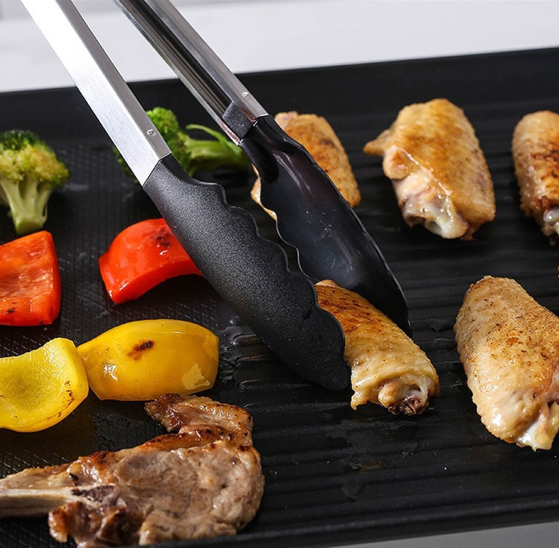 Silicone food tongs of 7 inches 9 inches and 12 inches bread tongs