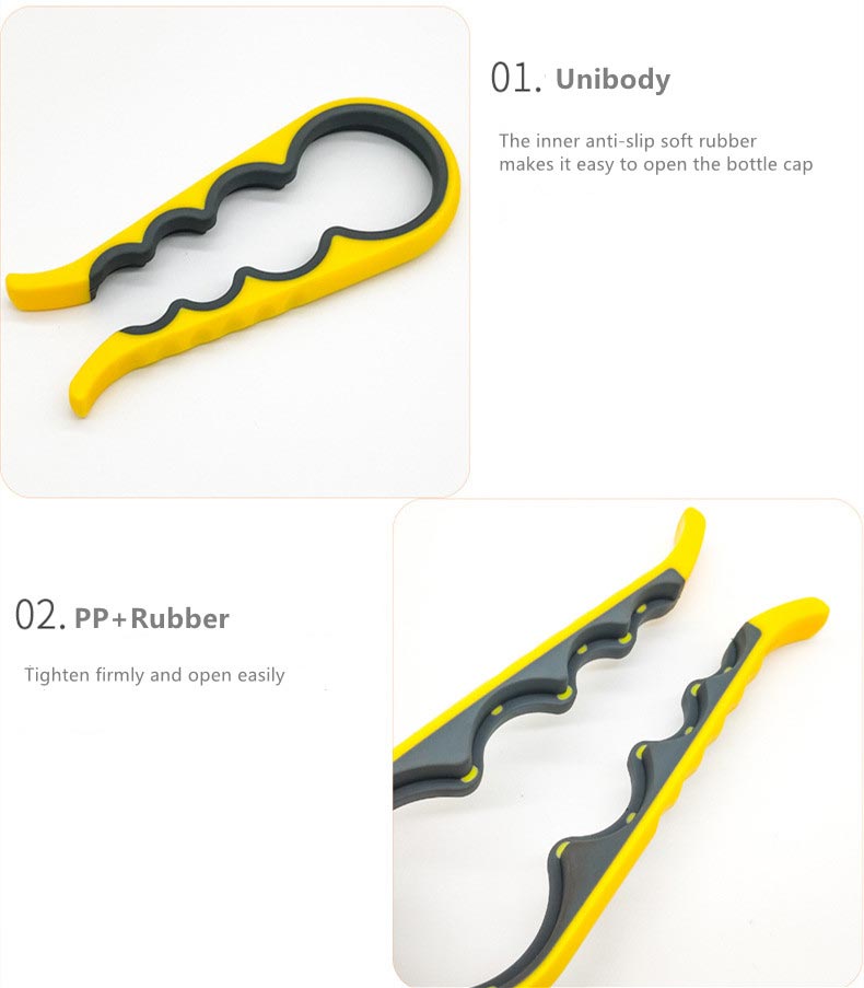 Four-in-one bottle opener